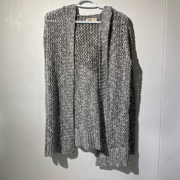 hollister hooded knit cardigan